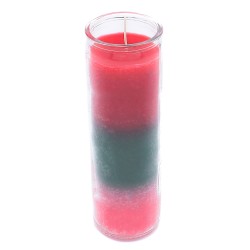 Vela Roja, Verde y Rosada Lisa